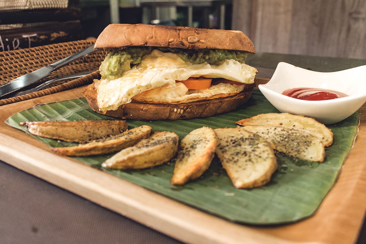 Healthy island dish prepared at the Isla Indah restaurant.